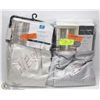 3 NEW GROMMET TOP CURTAINS ,SILVER,76" BY 84"L