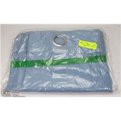 2 NEW GROMMET TOP CURTAINS 54" BY 82"L,BLUE