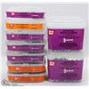 9 TUBS OF ASSORTED FASTENERS INCLUDING