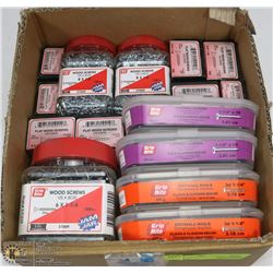 LARGE FLAT OF ASSORTED FASTENERS