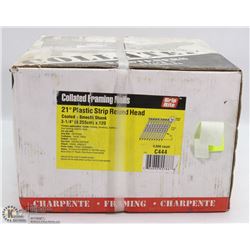 CASE OF COLLATED FRAMING NAILS 21 DEGREE