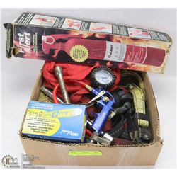 FLAT OF ASSORTED SHOP SUPPLIES & TOOLS