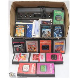 BOX OF ATARI GAMES & ACCESSORIES