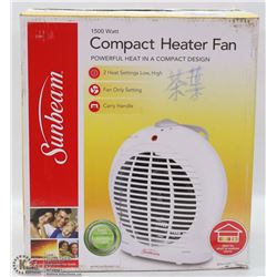 SUNBEAM COMPACT HEATER FAN