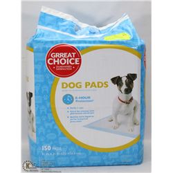 GREAT CHOICE DOG PADS 150 PADS, 8 HOUR