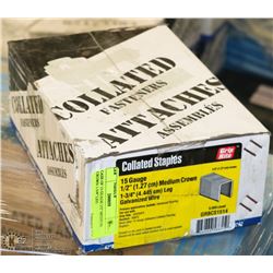 CASE OF 15 GAUGE 1/2" MEDIUM CROWN 1-3/4" LEG