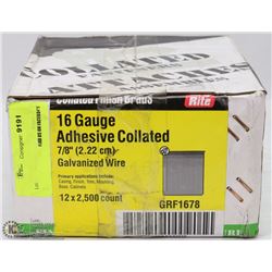 CASE OF COLLATED FINISH BRADS 16 GAUGE