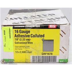 CASE OF COLLATED FINISH BRADS 16 GAUGE