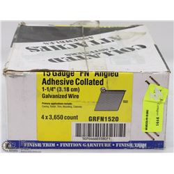 CASE OF COLLATED FINISH NAILS 15 GAUGE