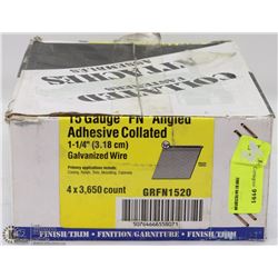 CASE OF COLLATED FINISH NAILS 15 GAUGE