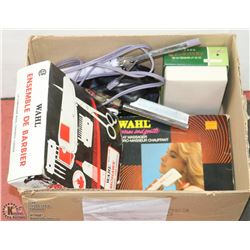 ESTATE BOX OF SELF CARE ITEMS INCLUDING CLIPPERS
