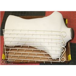 MALE TAILORS DUMMY  AND HANGING SPOOL STORAGE