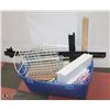 Image 1 : LARGE TOTE FULL OF ART SUPPLIES INCL EASELS, PAINT