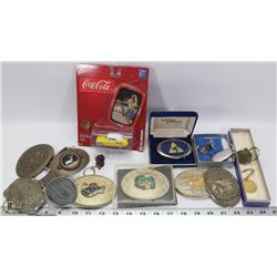 COLLECTOR BOX WITH BELT BUCKLES, COCA COLA DIE
