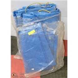 ESTATE LOT OF TARPS, UNKNOWN SIZES