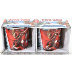 LOT OF 2 NEW MARVEL CIVIL WAR 20 OZ COFFEE MUGS ,