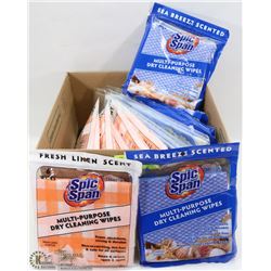 18 NEW 6 PACKS OF SPIC SPAN DRY CLEANING WIPES