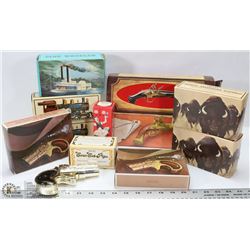 8) BOX WITH 11 AVON COLLECTIBLES IN BOXES