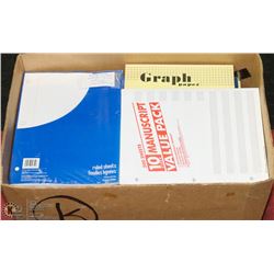 ESTATE BOX OF PAPER INCLUDING GRAPH PAPER, LINED