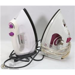 2 IRONS INCL PROCTOR SILEX AND BLACK AND DECKER