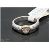 Image 1 : CZ STONE,  PLATED RING SIZE 6