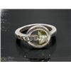 Image 1 : .925 SILVER RING W/PERIDOT STONE - SIZE 7 -