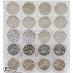CANADIAN 20 NICKEL COLLECTION DATES RANGE FROM