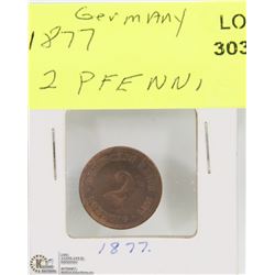 1877 GERMANY 2 PFENNI
