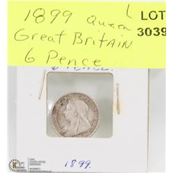 1899 GREAT BRITAIN QUEEN VICTORIA 6 PENCE