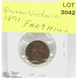 1891 QUEEN VICTORIA FARTHING