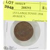 Image 1 : CANADIAN LARGE PENNY 1916 YEAR, GEORGE V.