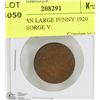 Image 1 : CANADIAN LARGE PENNY 1920 YEAR, GEORGE V.