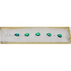 #43-AUSTRALIAN TRIPLE OPAL GEMSTONE BRACELET