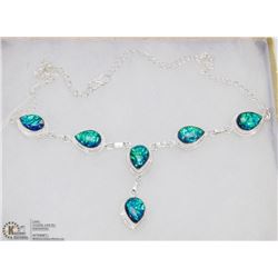 #40-AUSTRALIAN TRIPLE OPAL GEMSTONE NECKLACE