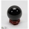 Image 1 : #29-BLACK OBSIDIAN POLISH SPHERE BALL 37MM