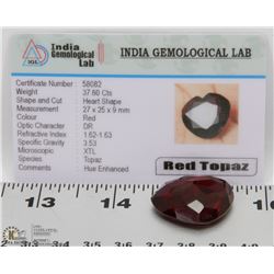 #11-RED TOPAZ LOOSE GEMSTONE 37.60CT