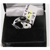 Image 1 : #5) STERLING .925 ONYX STONE RING SIZE 7