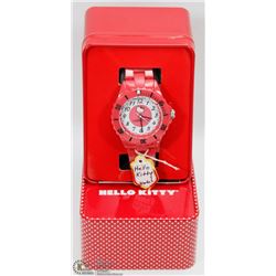 #3) HELLO KITTY WATCH RED STRAP GIRLS