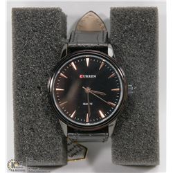 #6) CURREN WATCH GENUINE BLACK STRAP