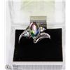 Image 1 : WOMAN INLAID MULTICOLOR STONE CRYSTAL