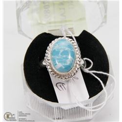 #52-CARIBBEAN LARIMAR GEMSTONE RING