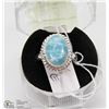 Image 1 : #52-CARIBBEAN LARIMAR GEMSTONE RING