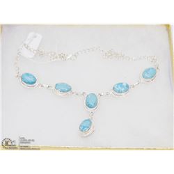 #53-CARIBBEAN LARIMAR GEMSTONE NECKLACE