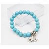 Image 1 : #36- BLUE TURQUOISE BEAD BRACELET