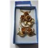 Image 1 : 10 - VINTAGE GOLD TONE ROSE PENDANT
