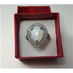 8 - OVAL WHITE FIRE OPAL FASHION