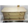 Image 2 : 1 - PICKLED OAK 2 DRAWER JEWELRY