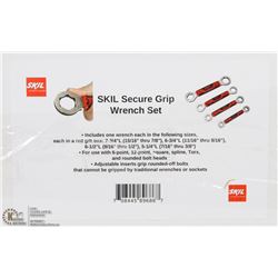 NEW 4PC SKILL SECURE GRIP WRENCH SET