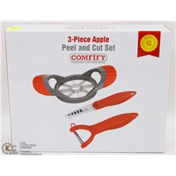 NEW 3PC APPLE PEEL AND CUT SET