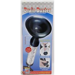 NEW DRAIN BUSTER POWERFUL MULTI-DRAIN PLUNGER